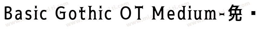 Basic Gothic OT Medium字体转换